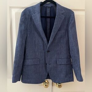 Bonobos unconstructed italian linen blazer
Navy strupe
36s slim fit
100% linen